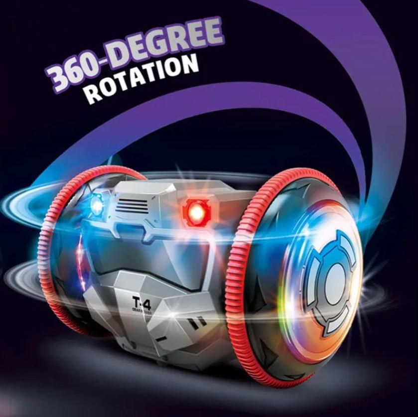 RoboMaxCar 360° Rotation Balance Toy Car for Kids | LED Lights, Music & Fun Stunts