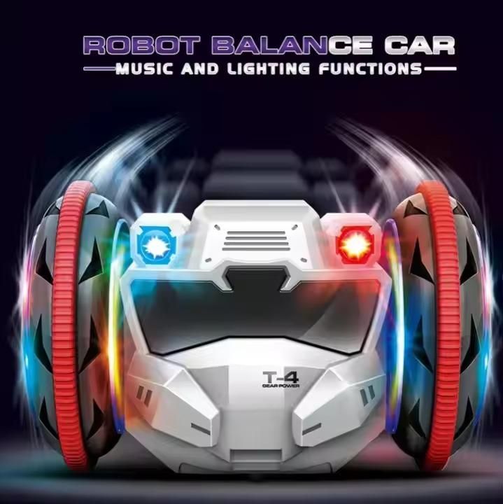 RoboMaxCar 360° Rotation Balance Toy Car for Kids | LED Lights, Music & Fun Stunts