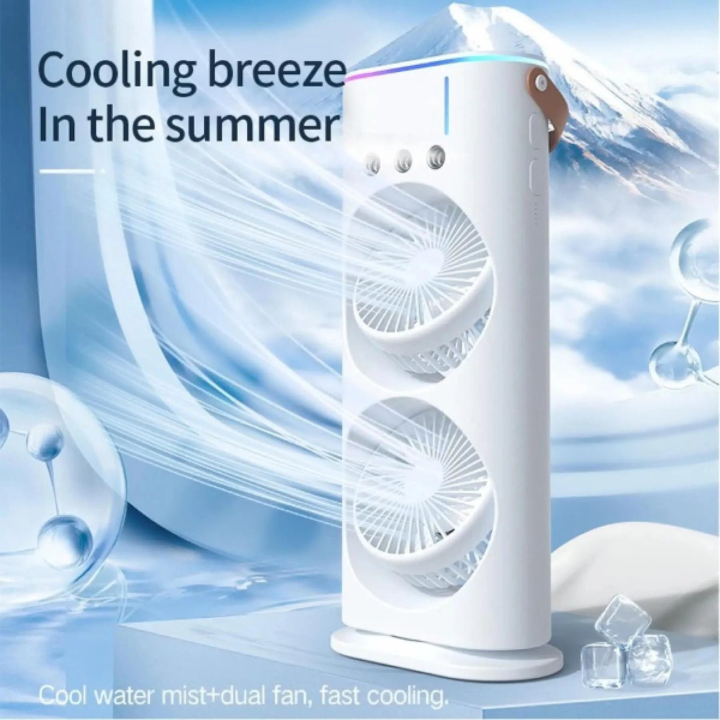 Double-Ended Spray Fan – Portable Mist Cooling Fan with Dual Function