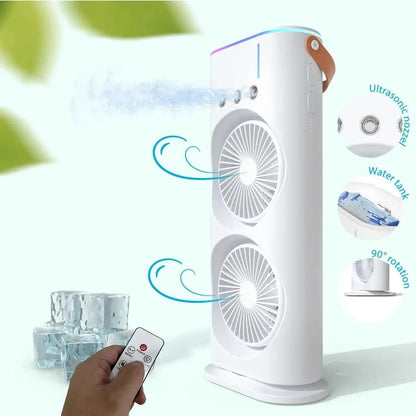 Double-Ended Spray Fan – Portable Mist Cooling Fan with Dual Function