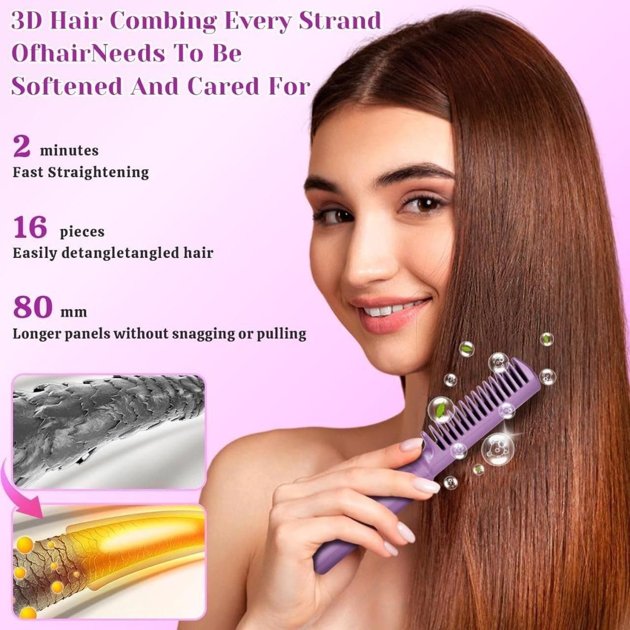 💫 Wireless Hot Comb Pro – Pocket Styling, Salon Results 💖