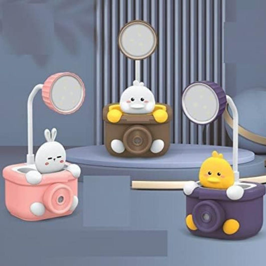 ✨ 3 in 1 Table Lamp with Pen Holder & Sharpener | USB Rechargeable LED Desk Light for Study, Home & Office