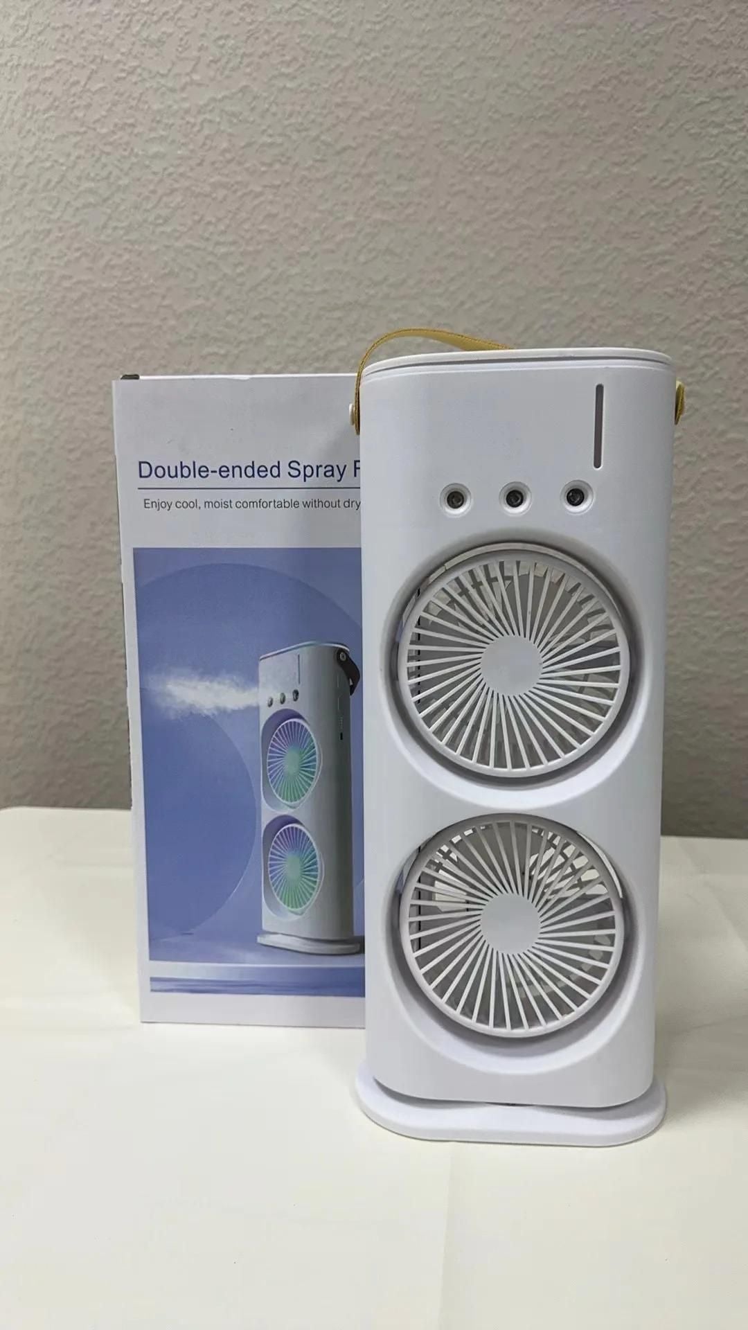 Double-Ended Spray Fan – Portable Mist Cooling Fan with Dual Function