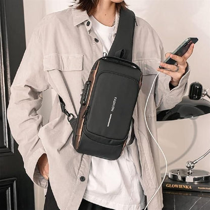 ✨ Stylish Sling Bag for Men | Leather Crossbody Travel Shoulder Bag with Zipper Closure