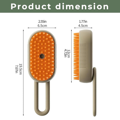 Pet Hair Remover Brush – Foldable Grooming Comb & Self-Cleaning Lint Roller for Dogs, Cats & Puppies | Removes Hair from Sofa, Clothes & Car (Orange)