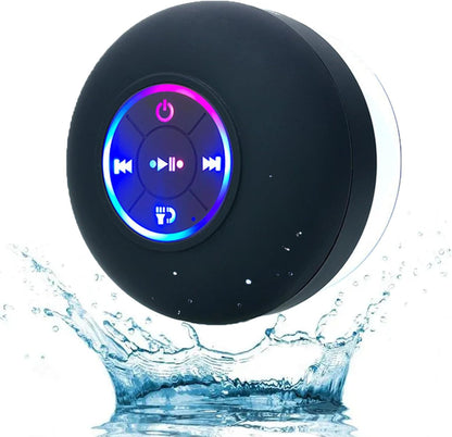 🎶🚿 Mini LED Bluetooth Shower Speaker | Waterproof | Wireless | Suction Cup | Party Lights ✨
