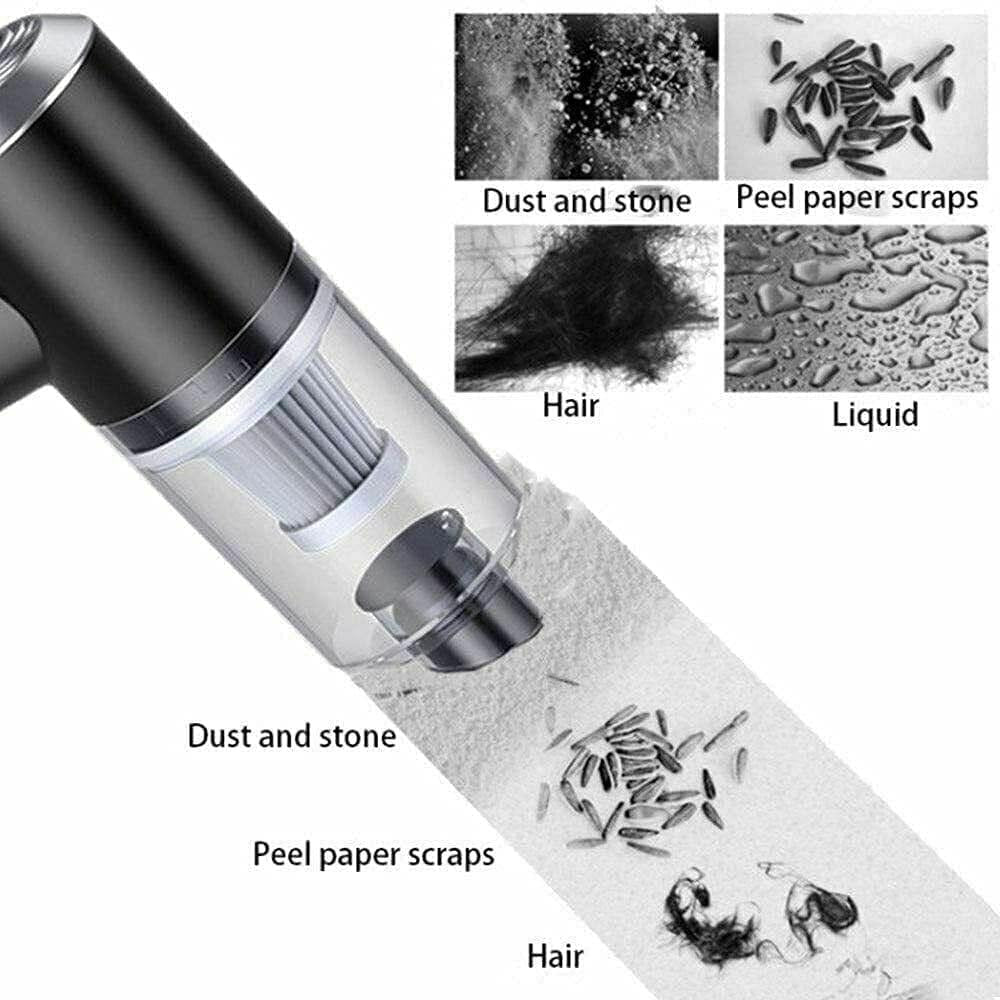 2-in-1 Portable Vacuum Cleaner – Lightweight Handheld Dust Collector with Powerful Suction, Compact Design & Easy-Clean Technology for Home, Office & Car