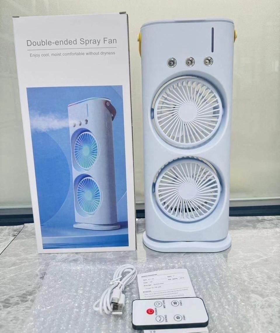 Double-Ended Spray Fan – Portable Mist Cooling Fan with Dual Function
