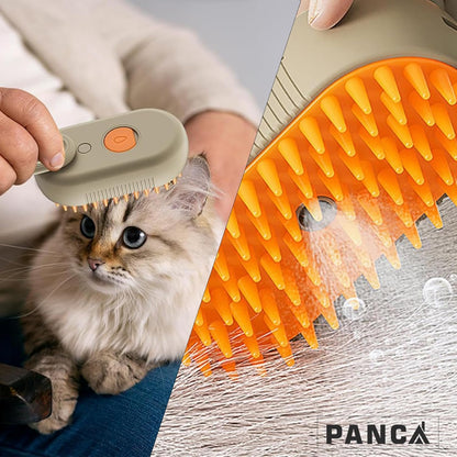 Pet Hair Remover Brush – Foldable Grooming Comb & Self-Cleaning Lint Roller for Dogs, Cats & Puppies | Removes Hair from Sofa, Clothes & Car (Orange)