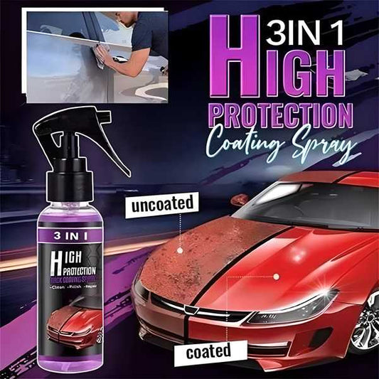 ✨ 3 in 1 High Protection Car Coating Spray (Pack of 2) | Car Cleaning, Polishing & Shine Spray ✨