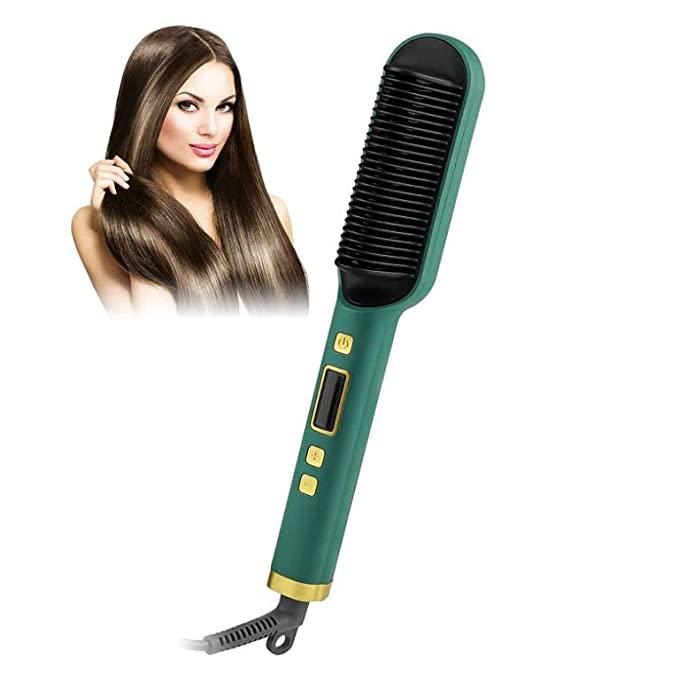✨ 3 in 1 Hair Straightener Brush & Comb | Beard Straightener, Anion Massager & Styling Tool ✨