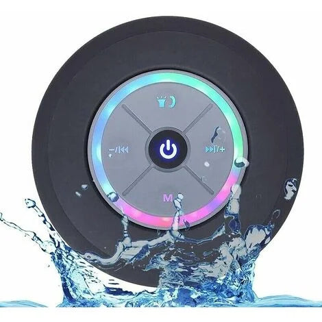 🎶🚿 Mini LED Bluetooth Shower Speaker | Waterproof | Wireless | Suction Cup | Party Lights ✨
