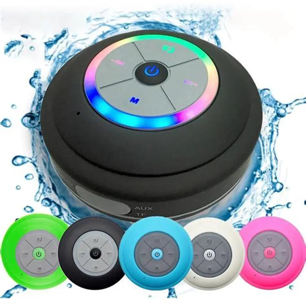 🎶🚿 Mini LED Bluetooth Shower Speaker | Waterproof | Wireless | Suction Cup | Party Lights ✨